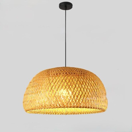 Lámpara Colgante de bambú natural, estilo rústico 23cm de altura 45cm de diámetro Lámpara Colgante de bambú natural, estilo rústico 23cm de altura 45cm de diámetro
