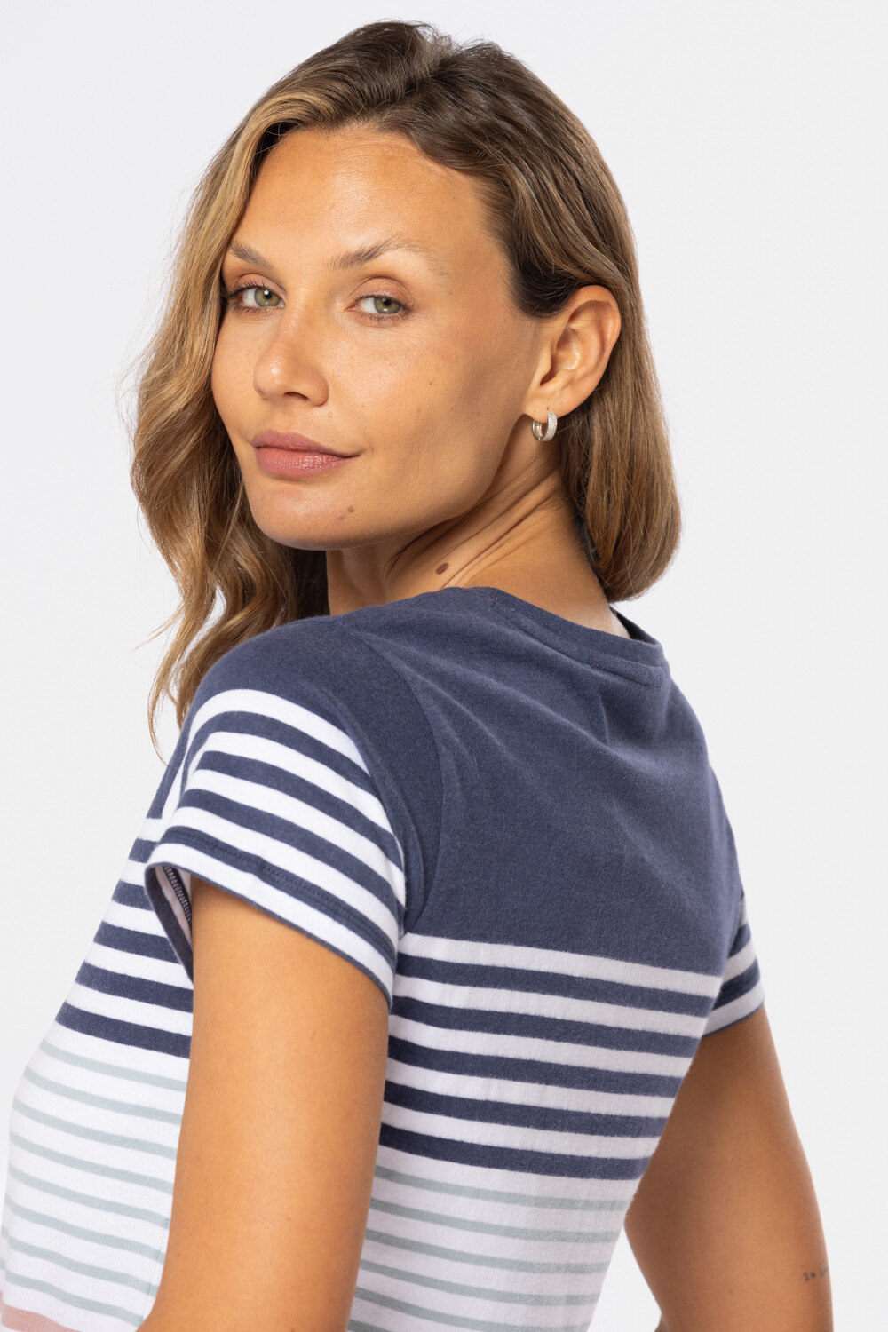 REMERA RAYADA Azul