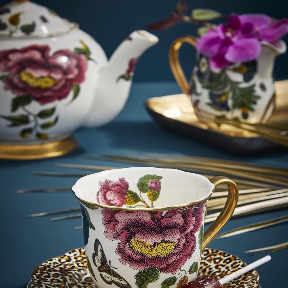 PORTMEIRION CREATURES OF CURIOSITY TAZA CAFE C/PLATO SET X2 BLANCO PORTMEIRION CREATURES OF CURIOSITY TAZA CAFE C/PLATO SET X2 BLANCO