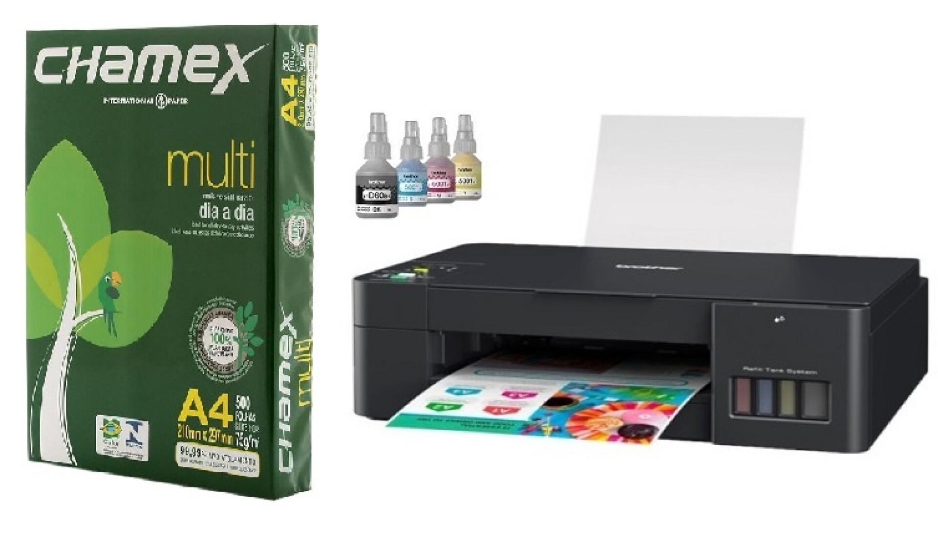 Impresora Multifuncion Brother DCP-T220 + Resma A4 