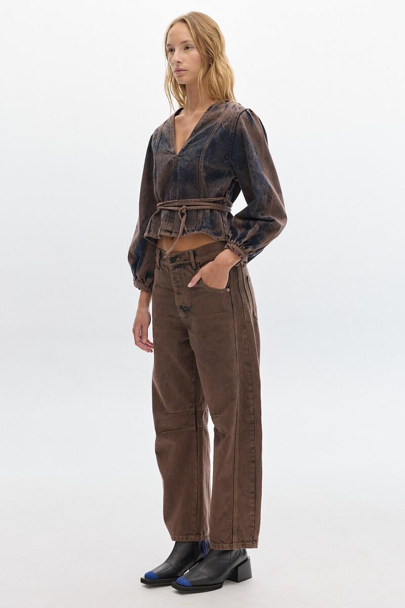 Blusa Holden Washed Brown