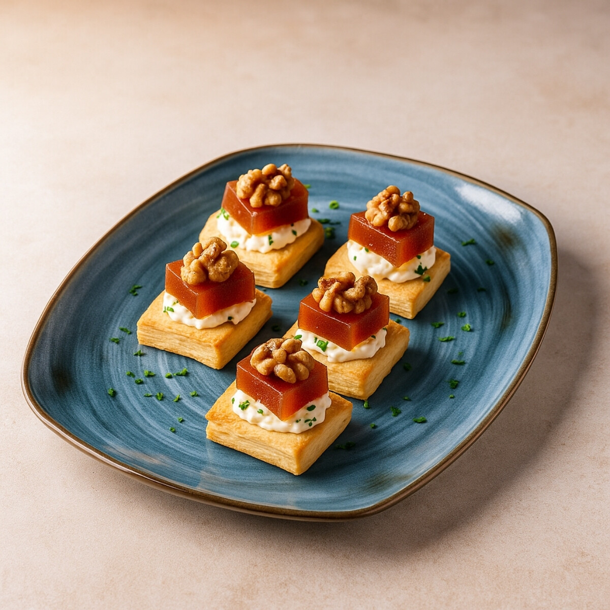 Bandeja Artisan 36x25 cm Azul Porcelana 