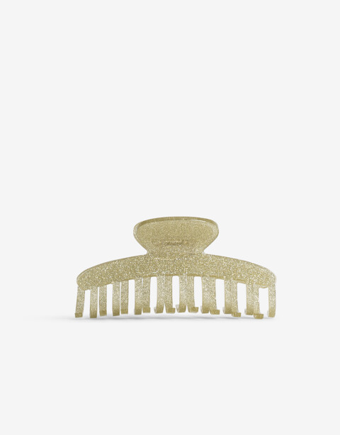 Broche Glitter Broche Maxi Acrilico Con Glitter. - Dorado