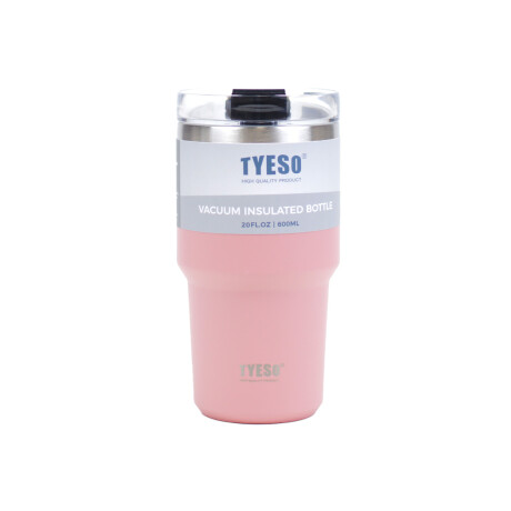 Vaso Térmico Con Sorbito 600 Ml Rosado