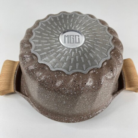 Olla Aluminio Fundido Presión Revestimiento Granito Tapa Vidrio 20cm Olla Aluminio Fundido Presión Revestimiento Granito Tapa Vidrio 20cm