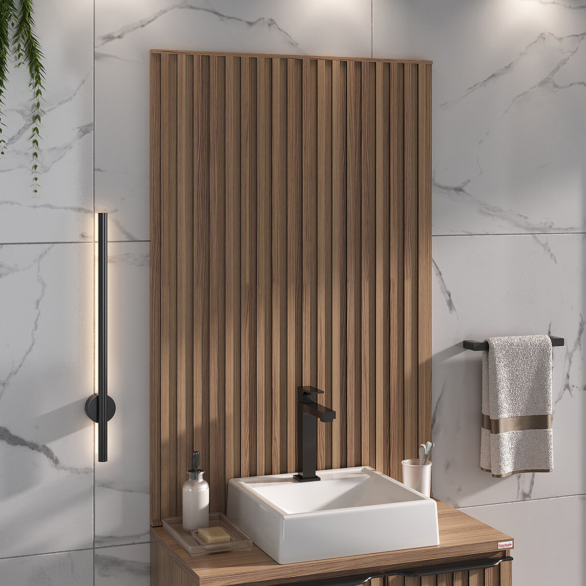 Panel Ranurado Cecilia 78 - Color Nogal 