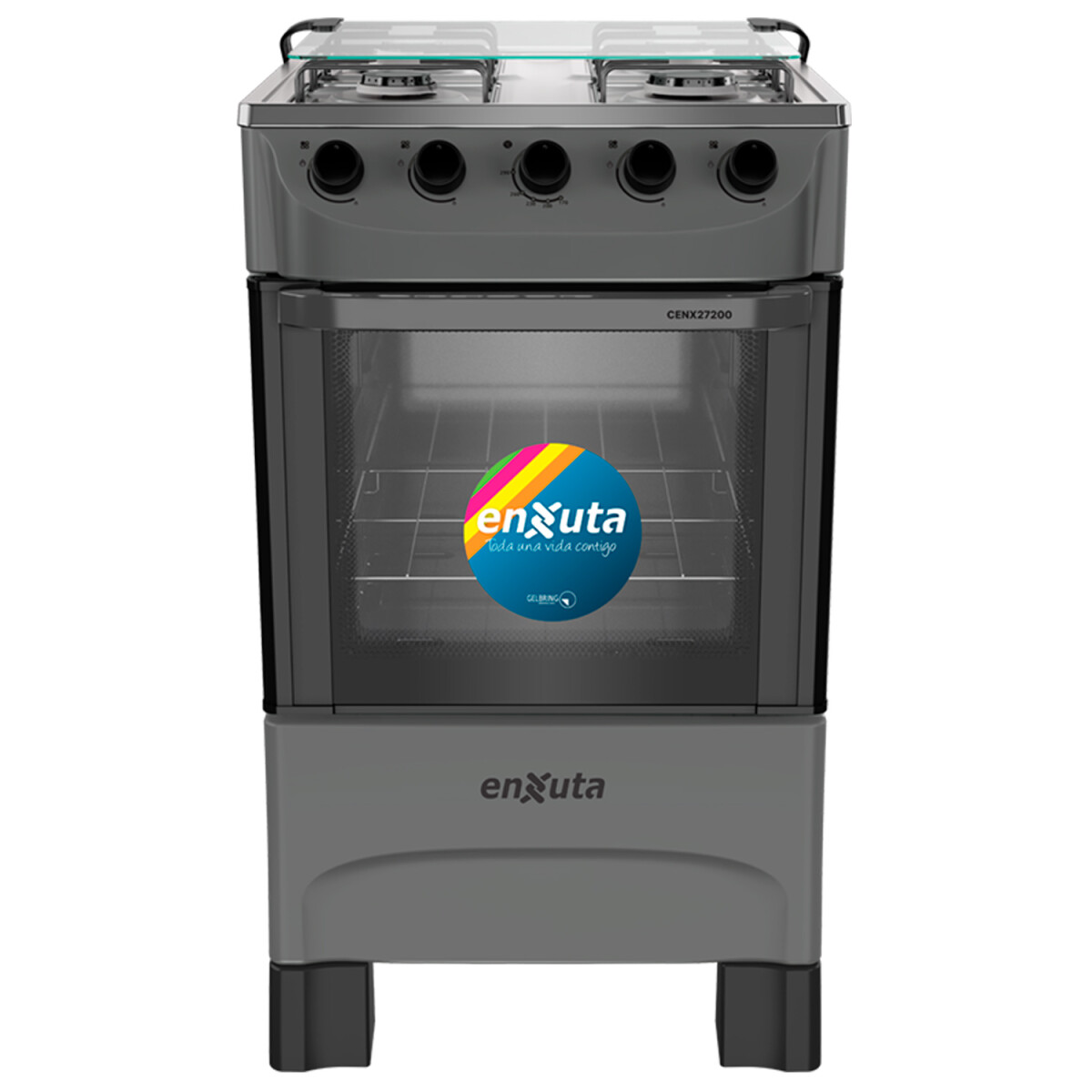 Cocina Multigas 4 Hornallas Enxuta Cenx27200ng - GRIS 