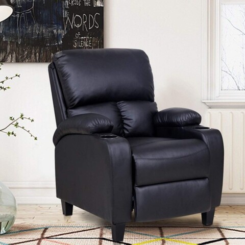 POLTRONA RECLINABLE 1 CUERPO NEGRO L6201A POLTRONA RECLINABLE 1 CUERPO NEGRO L6201A