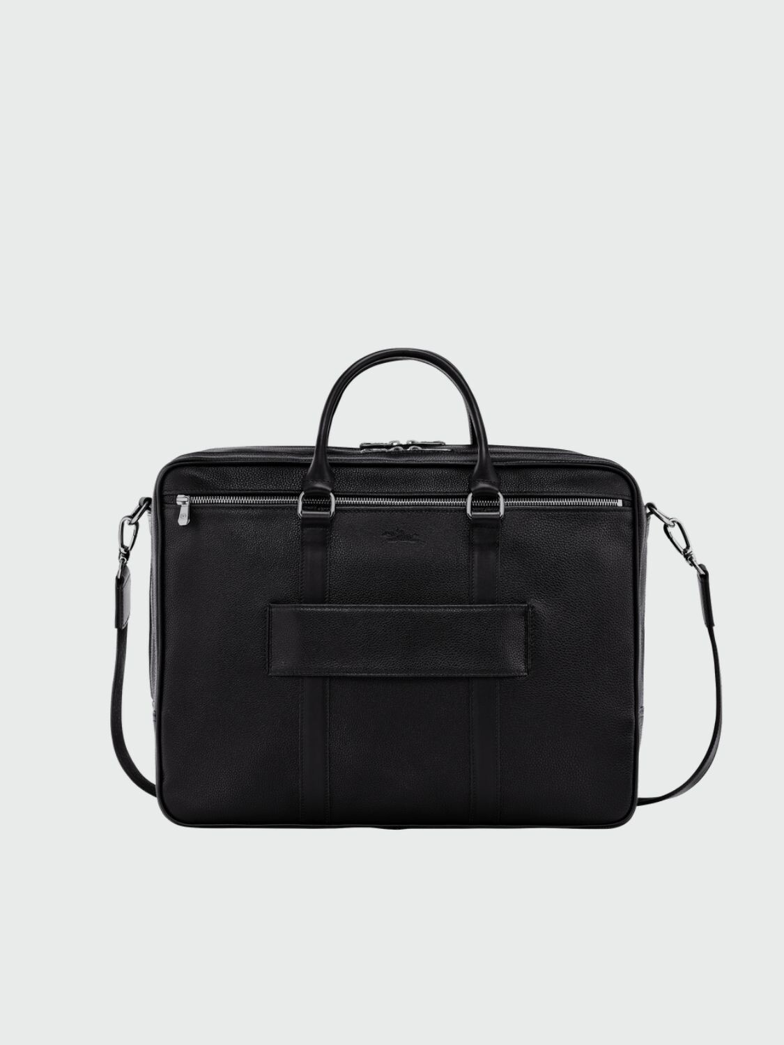 Longchamp -Maletin de cuero, Le foulonné Negro