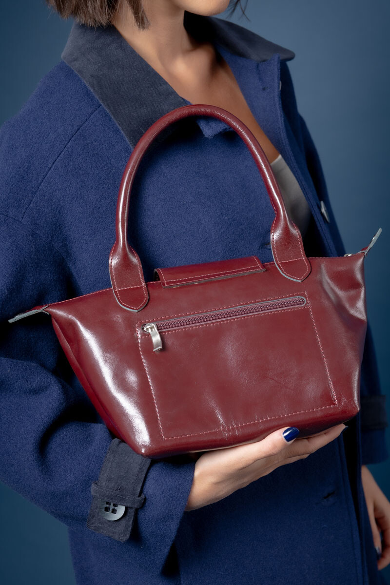 Cartera petit Bordeaux charol