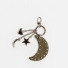 Llavero Starry Night en cuero graneado Verde