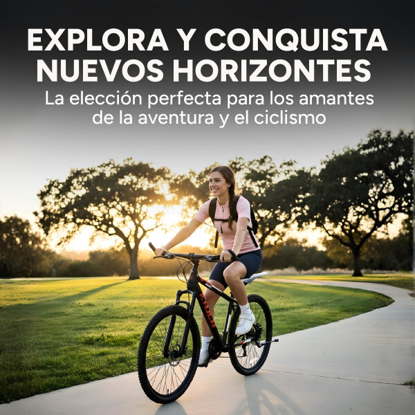 Bicicleta Kajla Montaña Rodado 26 Freno Disco 21 Velocidades Color Negro Rojo