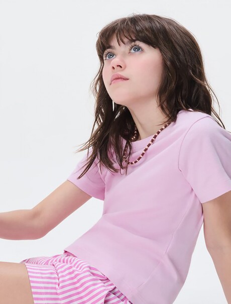 CAMISETA INFANTIL ROSADO