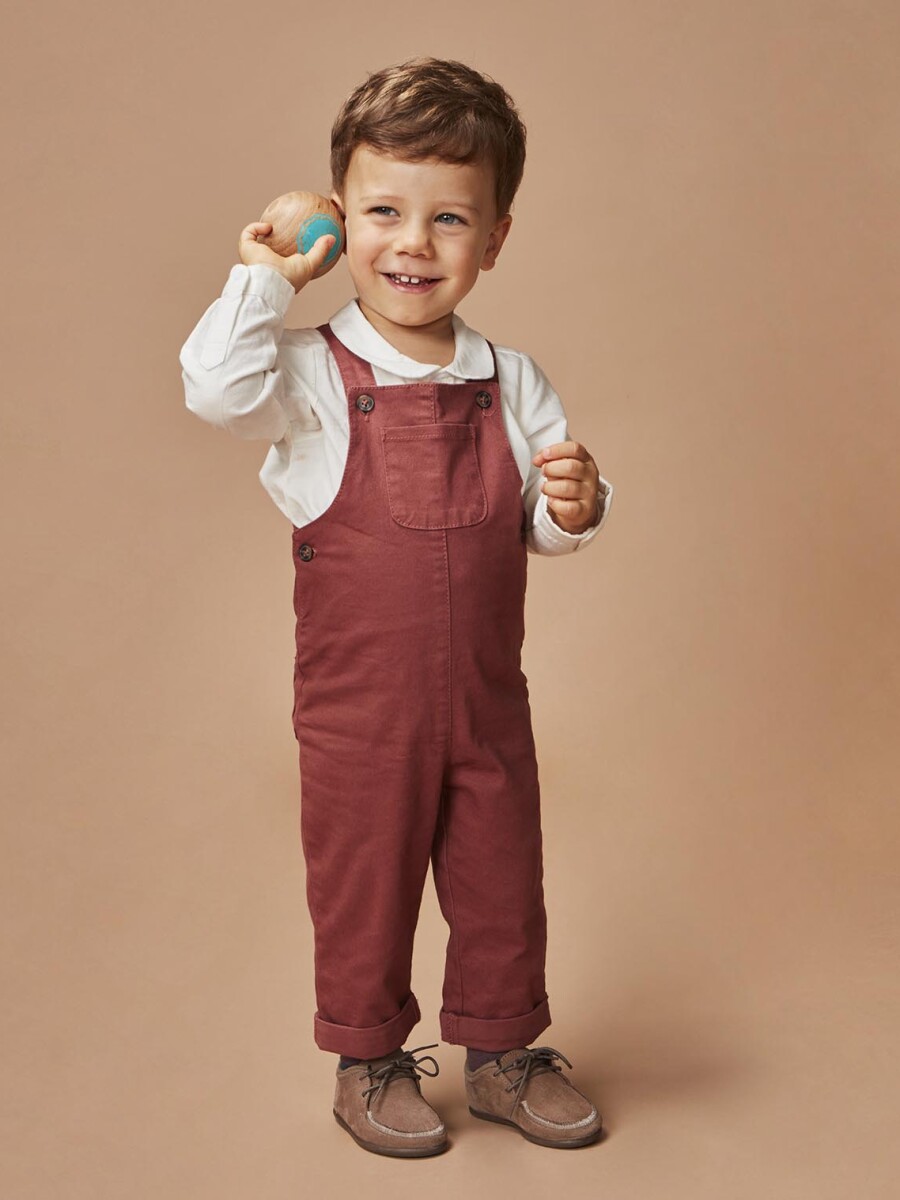 Peto Largo Con Vuelta En Bajo Bermellon Claro