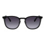 Lentes De Sol One Piece Redondo De Acero Inoxidable Degradado/Negro
