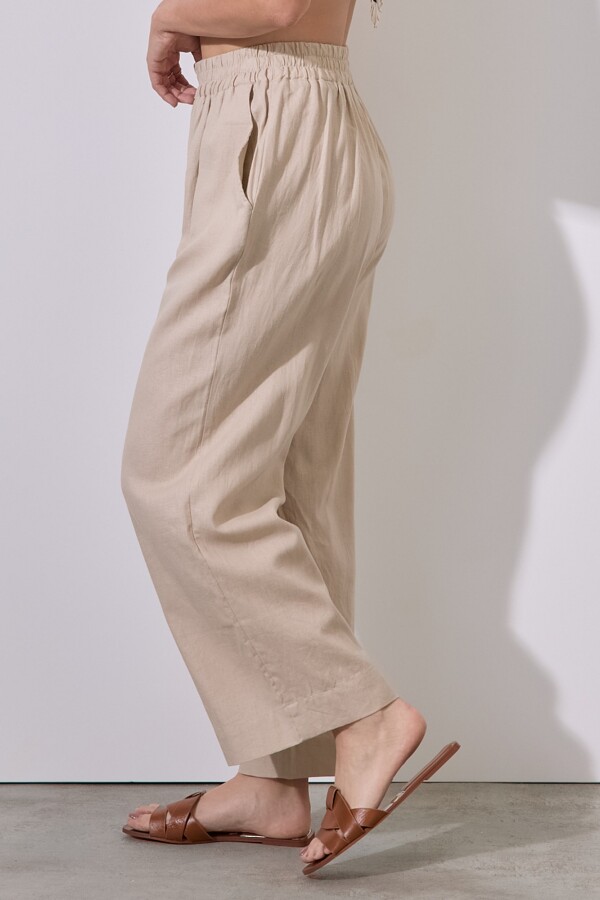 Pantalon Lino KHAKI