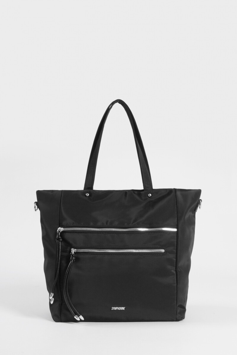 Shopper con cierres negro