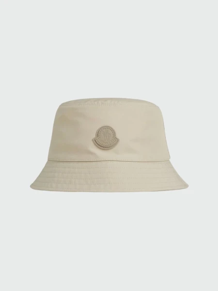 Moncler - Gorro De Pescador con Parche del Logo Beige