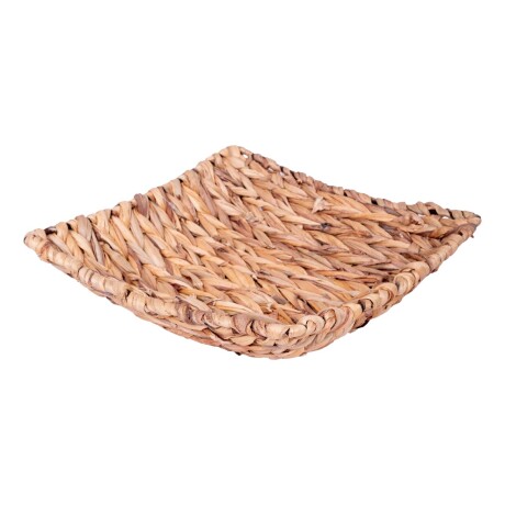 BANDEJA DECORATIVA FIBRA-NATURAL NATURAL-BEIGE 27X27X7CM