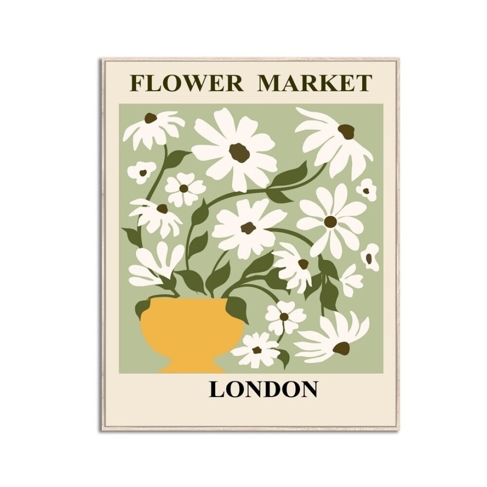 Cuadro Flower Market London con Marco 40 x 50 cm CUADRO 40X50CM MARCO FLOWER MARKET LONDON