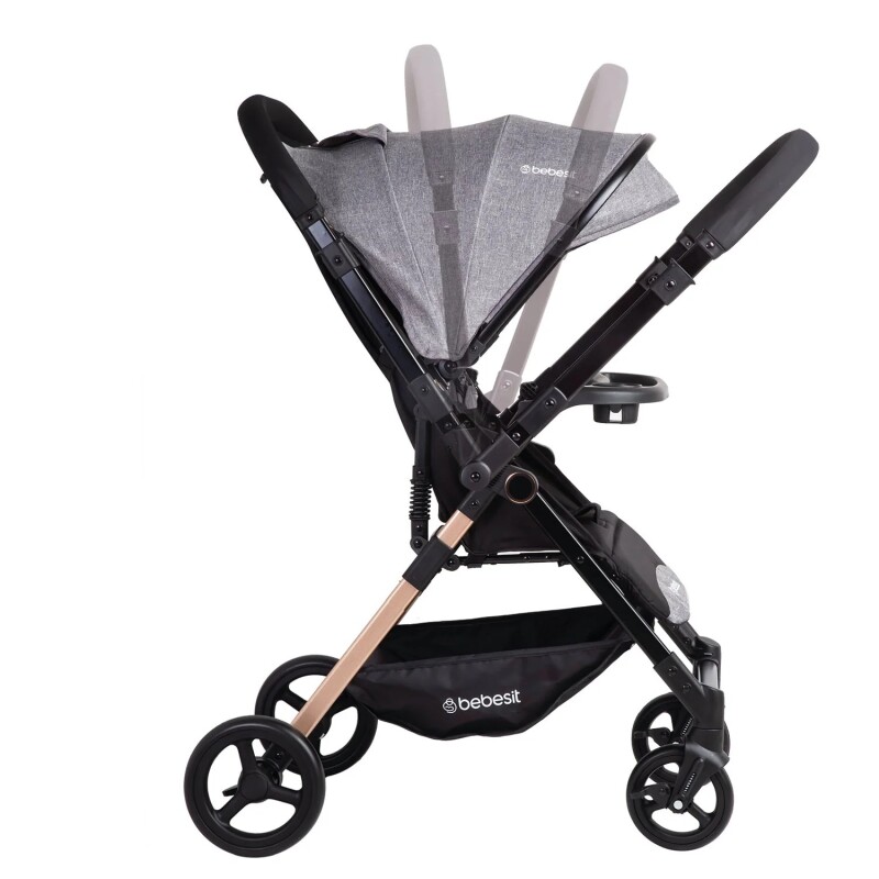 Coche CITY, Manillar Reversible, plegado sencillo y compacto, GRIS Coche CITY, Manillar Reversible, plegado sencillo y compacto, GRIS