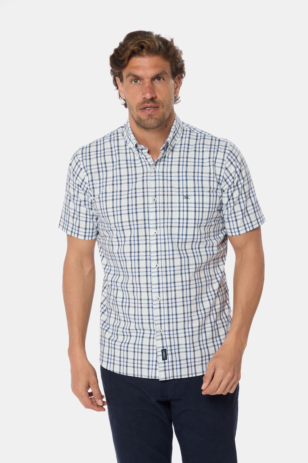 CAMISA SPORT A CUADROS Azul