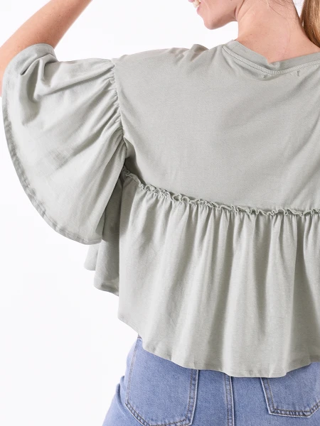BLUSA MIEL VERDE GRISACEO