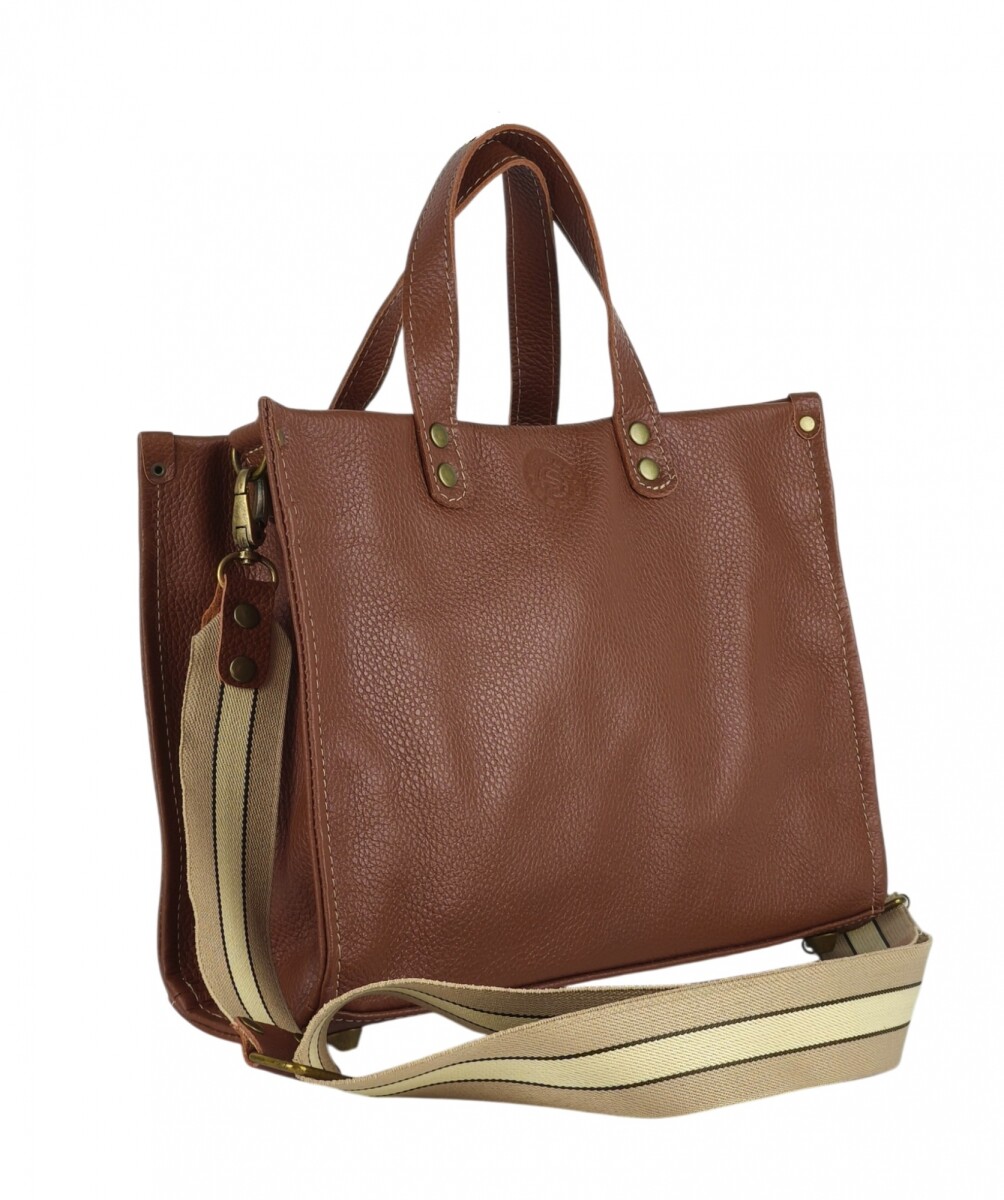 Cartera de mujer cuero 100 % - Marrón 