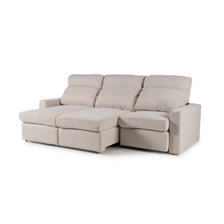 Sofá Austin (Retráctil) - Tela Microfibra - 3 módulos AA-10 (Beige)