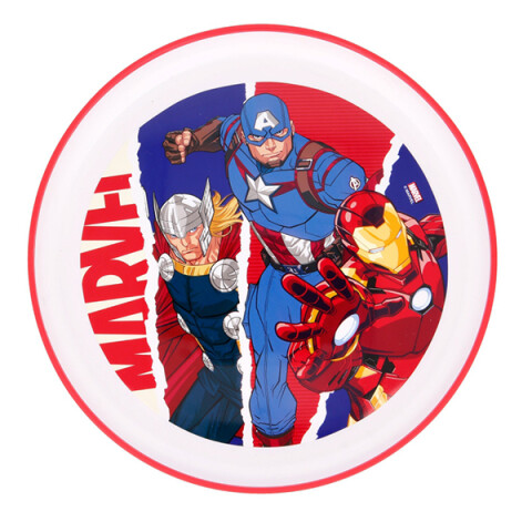 Plato Plástico Avengers y Spiderman Antideslizante ADVENGERS