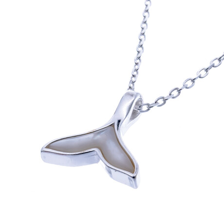 Conjunto de cadena y colgante de plata 925, COLA DE BALLENA. Conjunto de cadena y colgante de plata 925, COLA DE BALLENA.