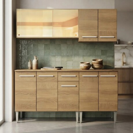 Mueble de cocina completo 169cm rústico Rustico