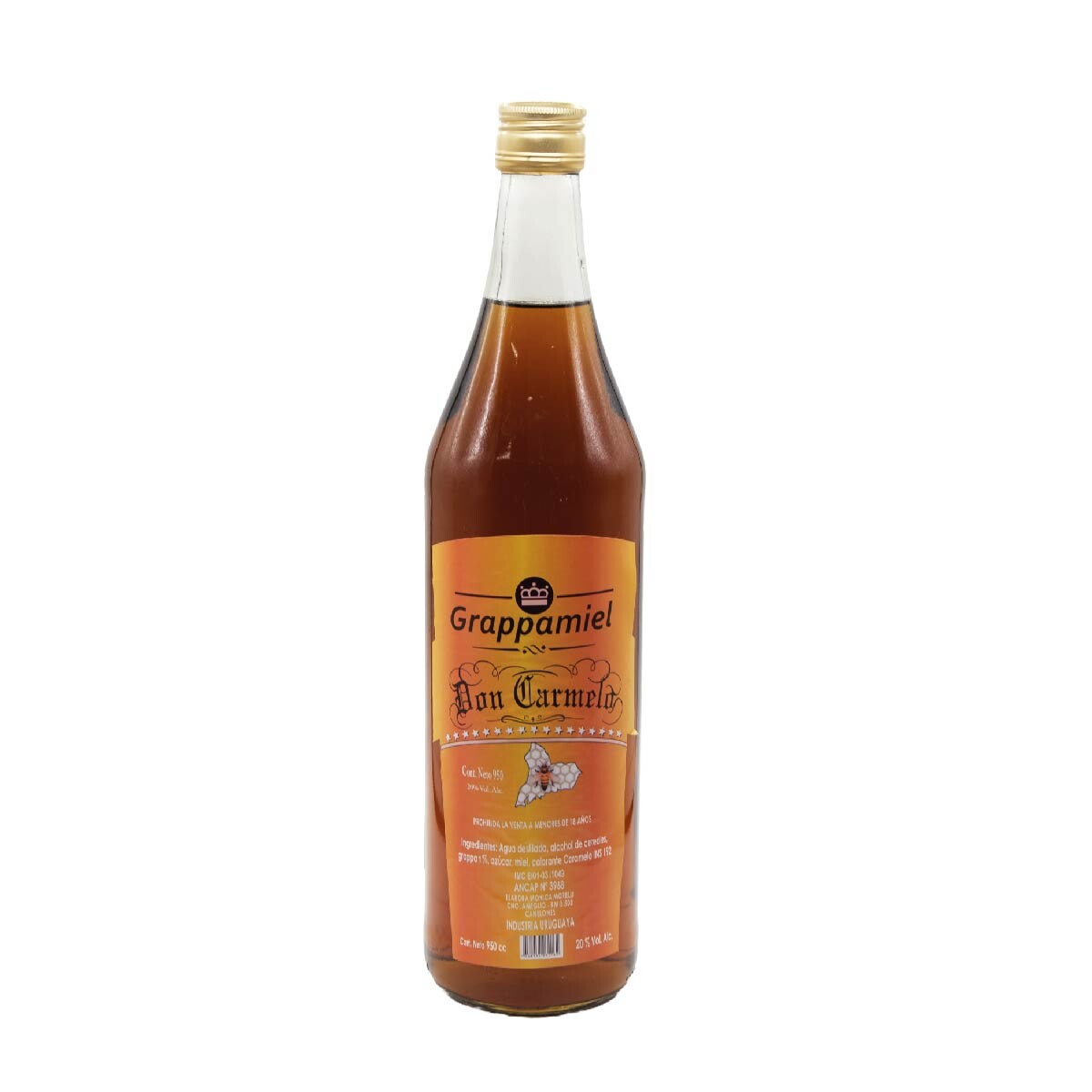 GRAPA MIEL. DON CARMELO BOTELLA 1L 