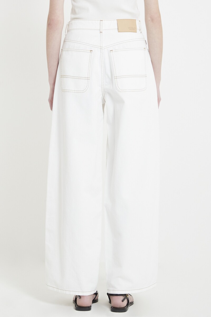 PANTALÓN GABARDINA Blanco