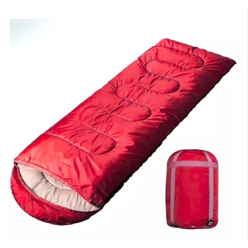 Saco De Dormir Con Capucha Rojo