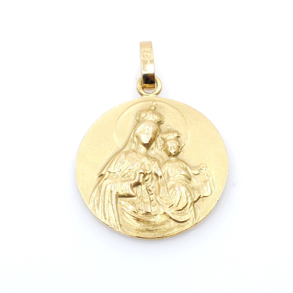 Medalla escapulario en oro 18k amarillo Medalla escapulario en oro 18k amarillo