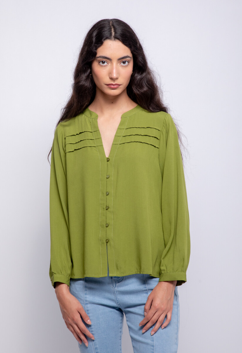 CAMISA DORIANA - Verde Palta 