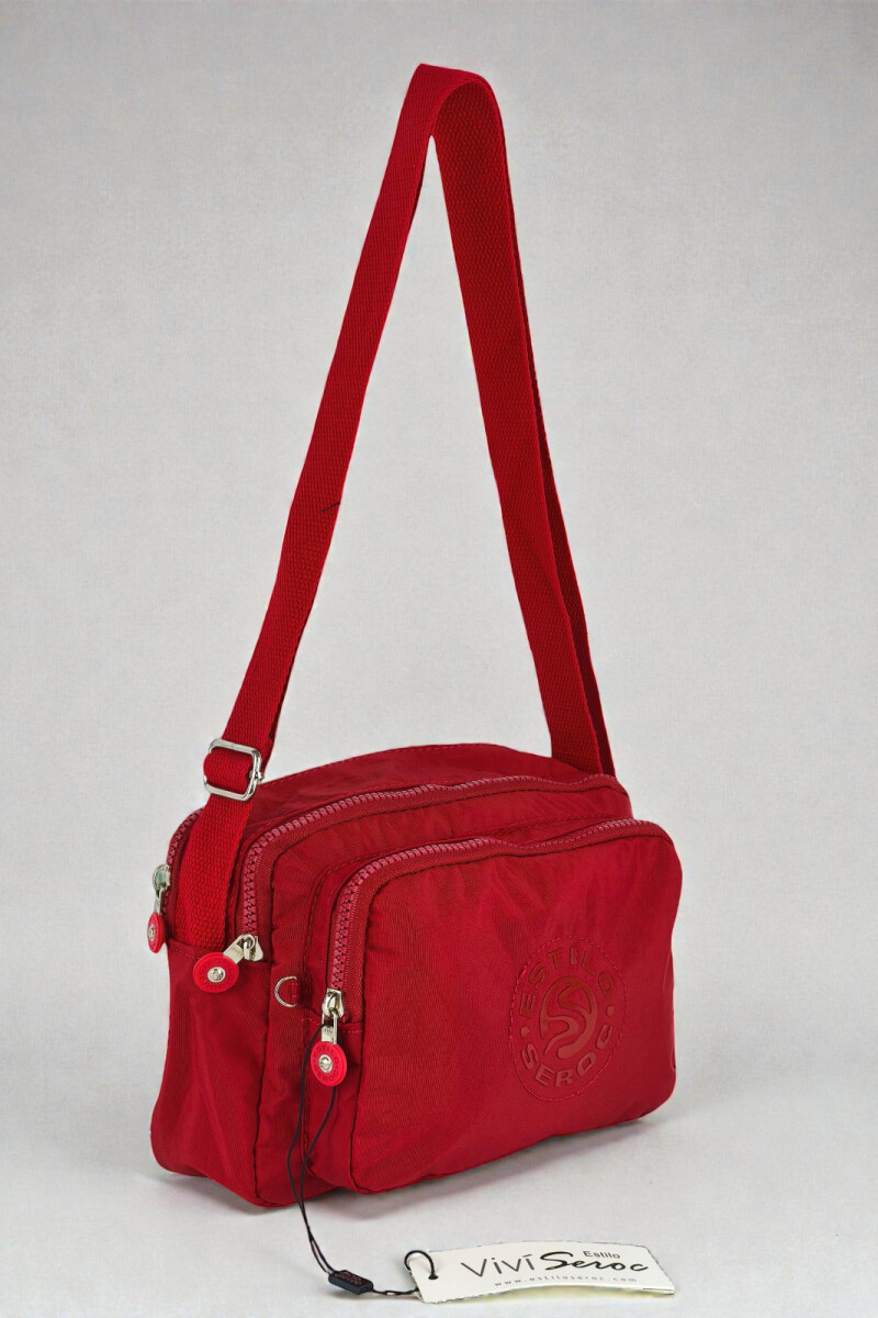 Morral con bolsillos Rojo