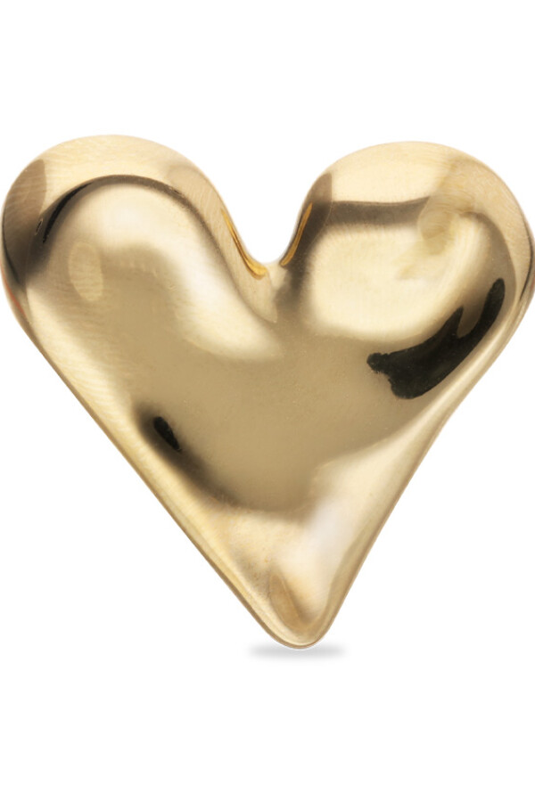 ANILLO DE ALEACIÓN DE METALES BAÑADO EN ORO 18K CON FORMA DE CORAZÓN Anillo