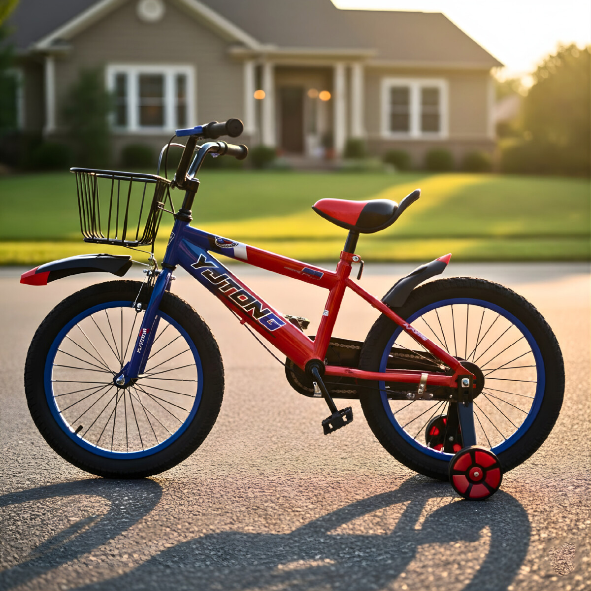 Bicicleta Infantil Yjtong R14 Canasto Parrilla Guardabarros - Rojo 1 