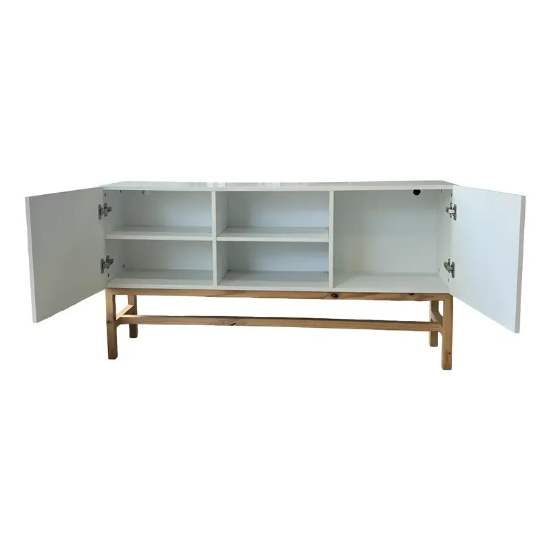 Rack para tv laca blanca - PRODUCTO CON DETALLES EN LA MADERA - Rack para tv laca blanca - PRODUCTO CON DETALLES EN LA MADERA -