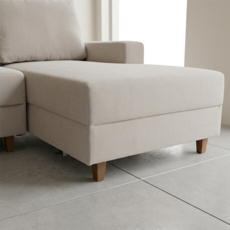 Rinconera Lucci - Tela Microfibra - Chaise derecho Berlin 02 (Beige)