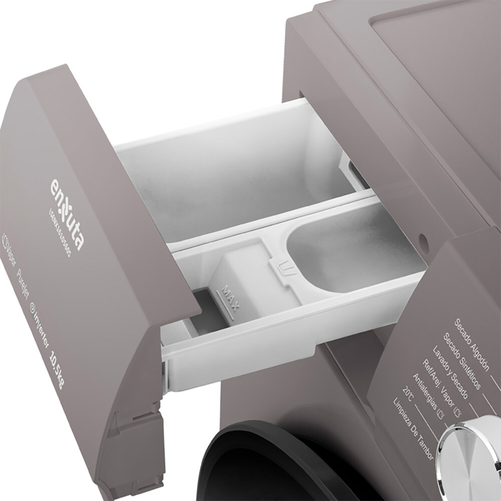 LAVASECARROPA INVERTER C/FRONTAL TITANIUM 10.5kg. Lavasecarropa Inverter C/frontal Titanium 10.5kg.