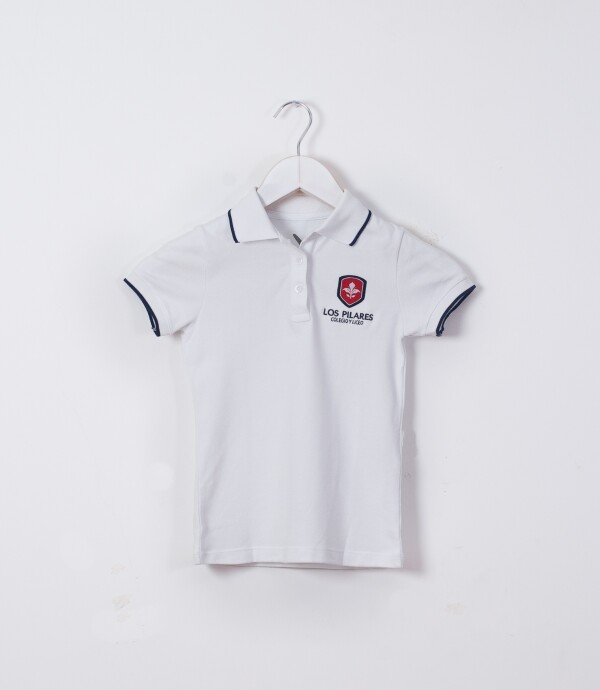 Remera Polo Manga Corta Los Pilares Blanco