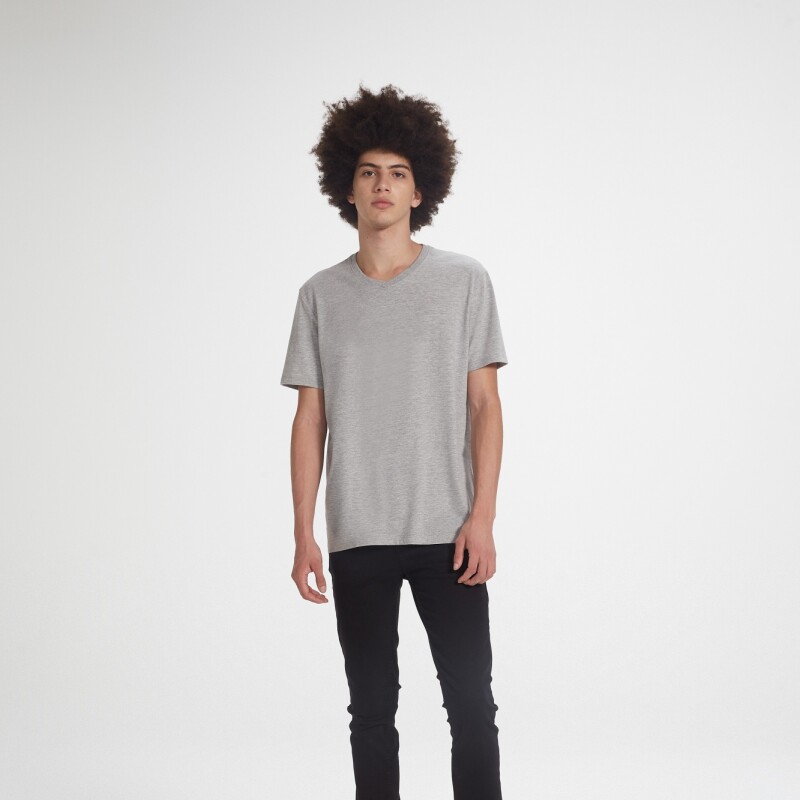 CAMISETA MM MASC CINZA MESCLA