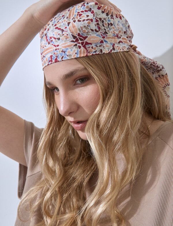 Bandana Printed MULTI/BEIGE