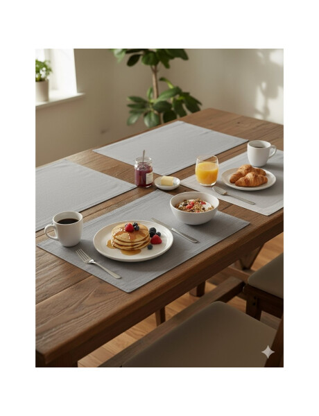 INDIVIDUAL ALGODÓN 35X45CM GRIS INDIVIDUAL ALGODÓN 35X45CM GRIS