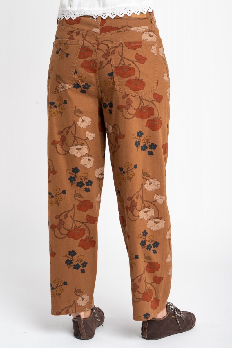 Jean Baggy Barrel Print Print