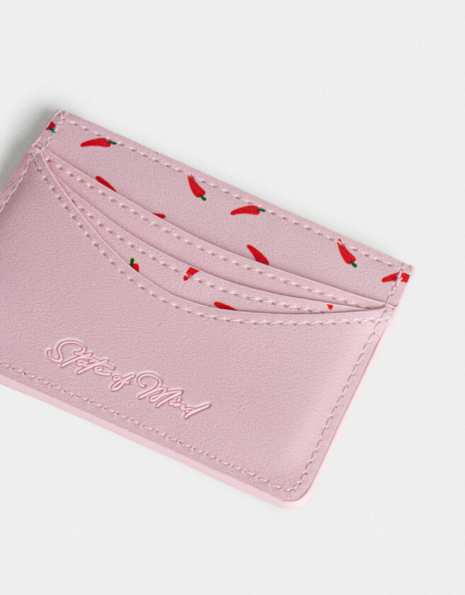 Tarjeteros Tarjetero Cuerina Rosa - Rosa Viejo