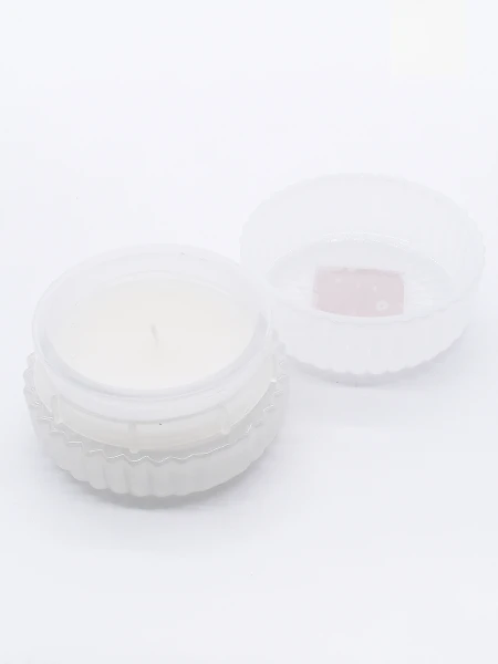 VELA EN FRASCO CON TAPA VAINILLA BLANCO